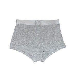 NWT Victoria's Secret PINK Cotton Blend Heather Gray Boyshort Panty Sz XL